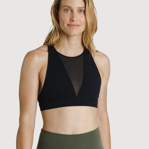 Kit + Ace The Base High Neck Bra in Grey/Black